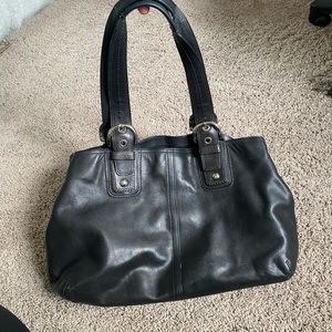 Black Coach Tote - Full Leather, No Branding
